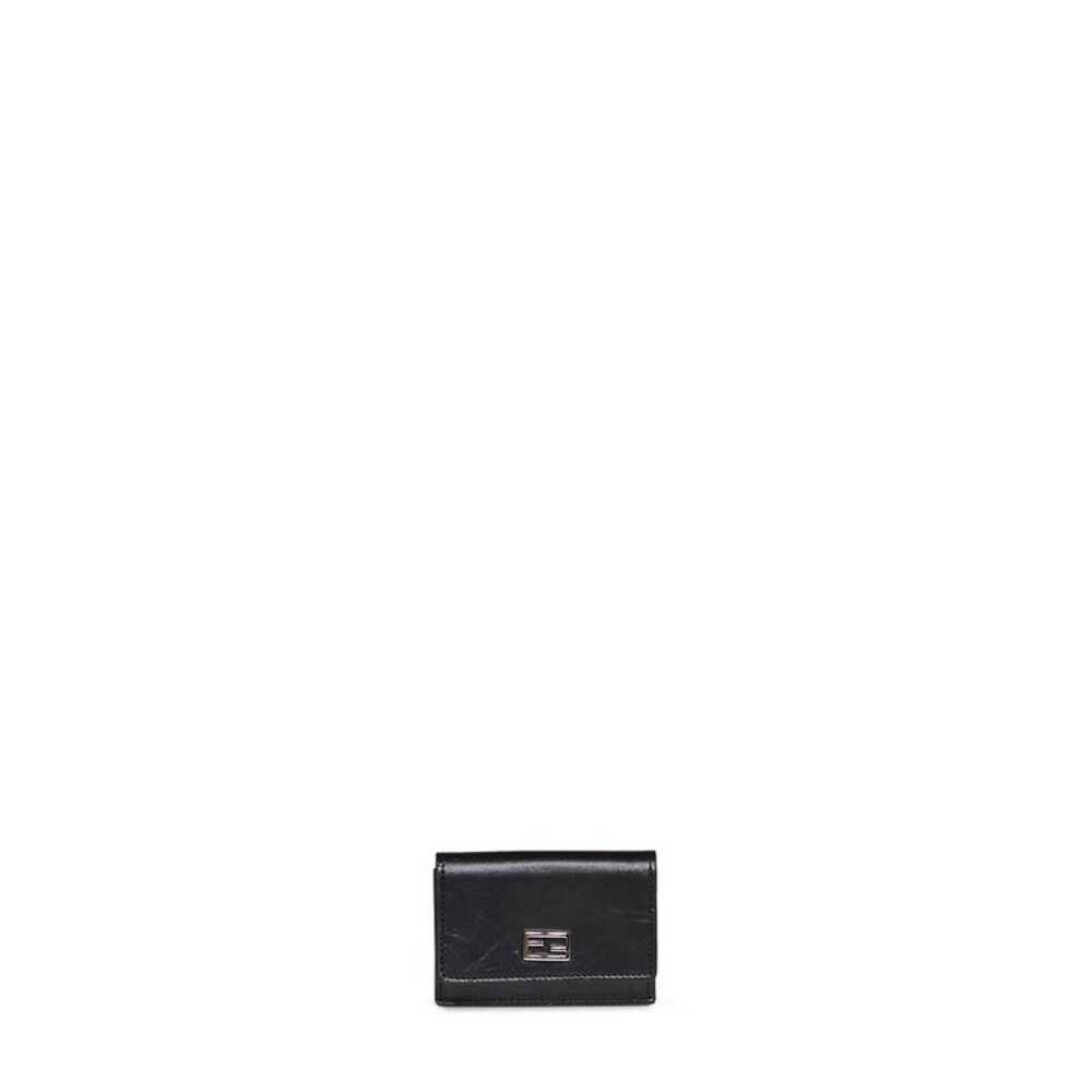 Fendi Women Black Card Case Tube Card Holder